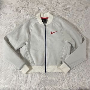 Nike NSW Tech Fleece Womens Full Zip Collared Jacket White CZ3619-100 NEW Sz XS